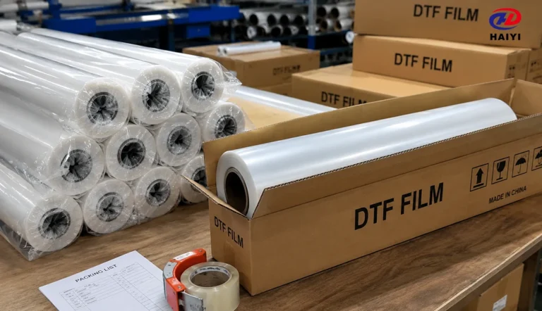 DTF Film and Packaging in the Packing Workshop