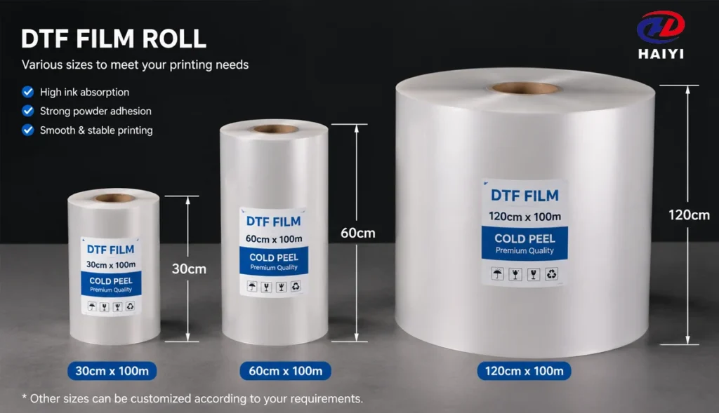 30cm, 60cm, 120cm DTF film display