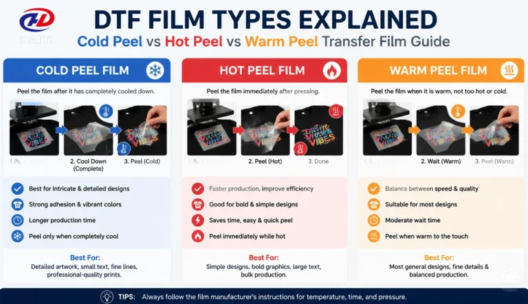 Cold Peel vs Hot Peel vs Warm Peel Transfer Film Guide