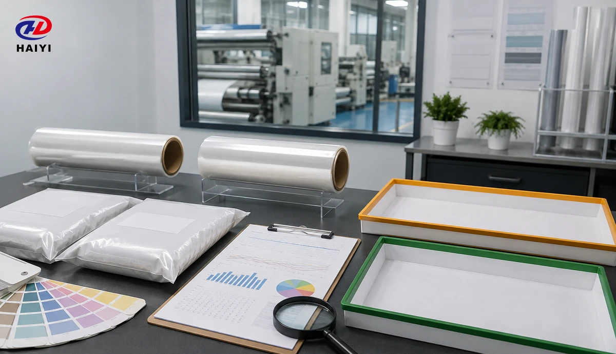 DTF film batch comparison records retain samples and release decision trays