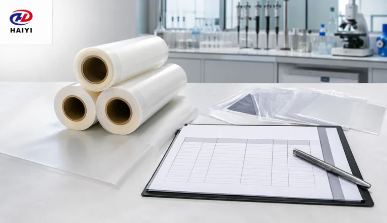DTF film rolls and a certificate of analysis document layout