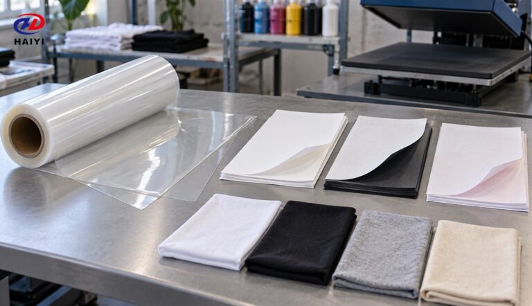 DTF PET film compared with heat transfer paper materials