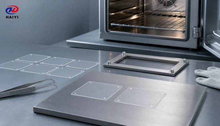 DTF PET film heat shrinkage test with oven and measured coupons