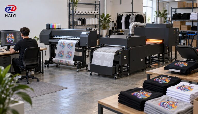 Complete DTF production line from artwork to finished garments