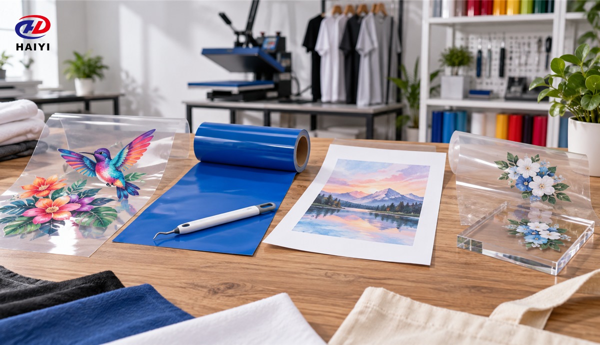Comparison of DTF film heat transfer vinyl sublimation paper and UV DTF film