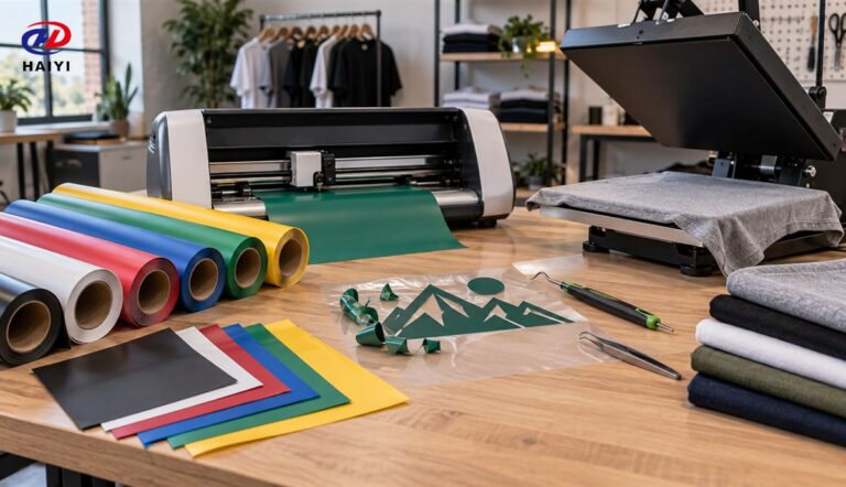 Heat transfer vinyl rolls cutting plotter and heat press