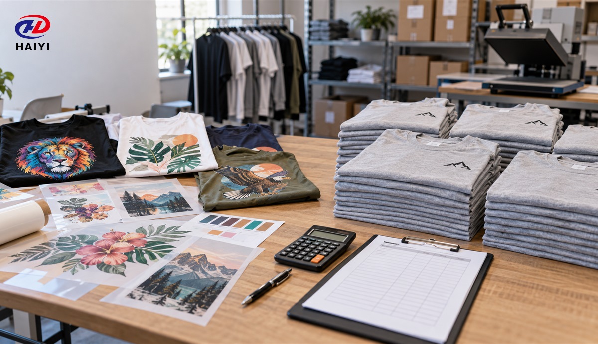 Mixed custom garments compared with a bulk identical apparel order