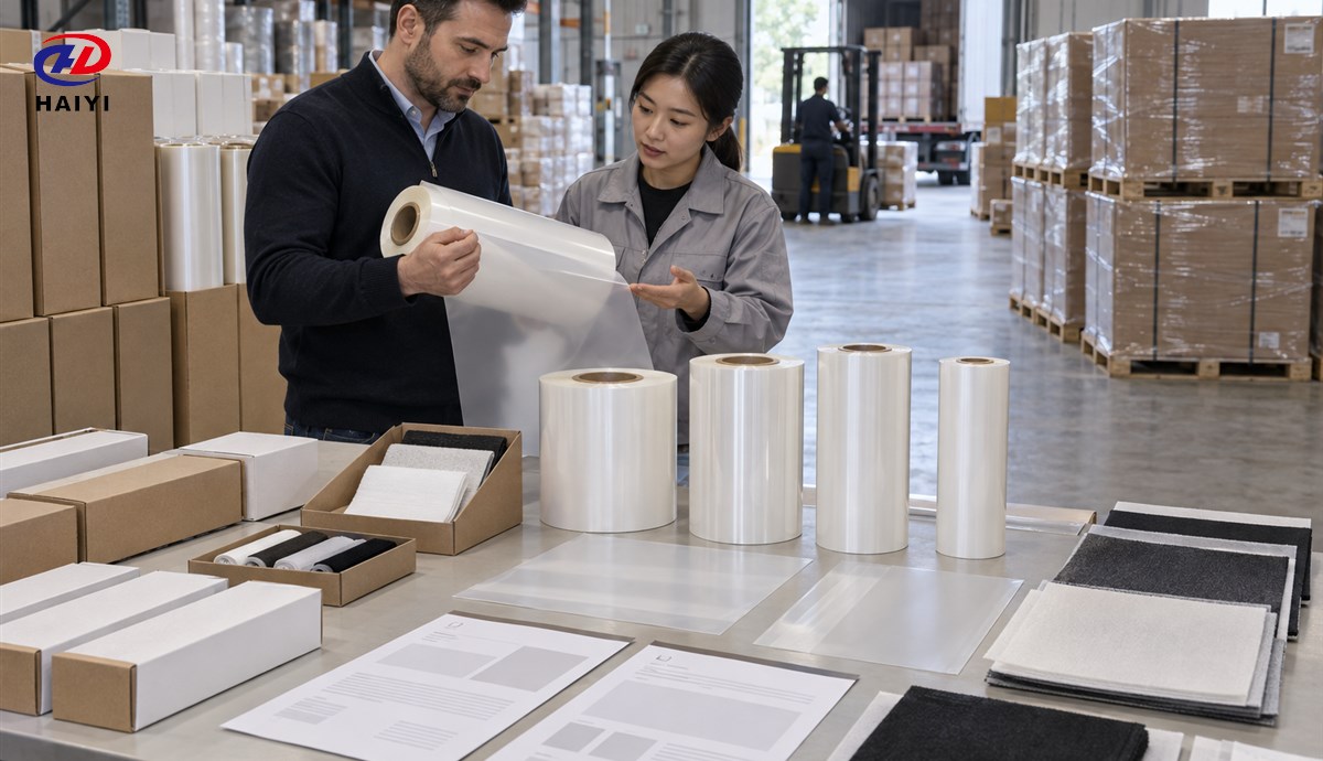 Private label DTF film rolls sample kits and wholesale packaging